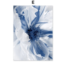 Load image into Gallery viewer, Blue Dandelion Peony Palm LeavesDew Wall Art Canvas Painting Nordic Posters And Prints Plant Wall Pictures For Living Room Decor - SallyHomey Life's Beautiful