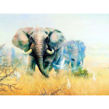 Load image into Gallery viewer, DIY 5D Diamond Painting Elephant Family Diamond Embroidery Animal Cross Stitch Mosaic Rhinestones Wall Sticker Decor Gift - SallyHomey Life's Beautiful