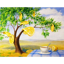 Load image into Gallery viewer, DIY 5D Diamond Painting Lemon Diamond Embroidery Fruits Cross Stitch Picture of Rhinestones Mosaic Paintings Kitchen Decor Gift