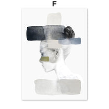Load image into Gallery viewer, Abstract Fashion Blush Girl Quiet ReminderWall Art Canvas Painting Nordic Posters And Prints Wall Pictures For Living Room Decor - SallyHomey Life's Beautiful
