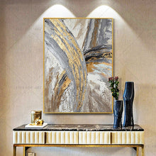 Load image into Gallery viewer,   100% Hand Painted Multi-Color Brush Blue Abstract Painting  Modern Art Picture Living Room Modern Cuadros Canvas Art High Quality