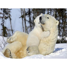 Load image into Gallery viewer, DIY 5D Diamond Painting Polar Bear Full Round Drill Diamond Embroidery Cross Stitch Mosaic Animal Picture Rhinestone Home Decor - SallyHomey Life's Beautiful