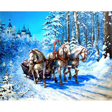 Load image into Gallery viewer, DIY 5D Diamond Painting Horse In Running Diamond Embroidery  Cross Stitch Kits Animal Mosaic Rhinestones Wall Sticker Home Decor - SallyHomey Life's Beautiful