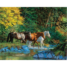 Load image into Gallery viewer, DIY 5D Diamond Painting Horse Animal Full Round Drill Cross Stitch Diamond Embroidery Mosaic Picture Rhinestones Home Decor - SallyHomey Life's Beautiful