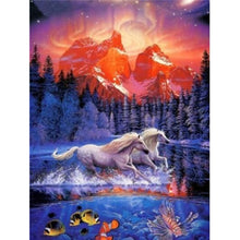 Load image into Gallery viewer, 5D Diamond Painting Cross Stitch DIY Horse Animal Rhinestone Diamond Embroidery Full Round Drill Home Decor Gift - SallyHomey Life's Beautiful