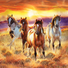 Load image into Gallery viewer, DIY 5D Diamond Painting Horse In Run Full Drill Round Diamond Embroidery Cross Stitch Rhinestone Animal Mosaic Wall Decor Home - SallyHomey Life's Beautiful
