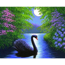 Load image into Gallery viewer, DIY 5D Diamond Painting Swan Landscape Full Round Diamond Embroidery Animal Mosaic Rhinestones Cross Stitch Picture Home Decor - SallyHomey Life's Beautiful