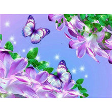 Load image into Gallery viewer, DIY 5D Diamond Painting Butterfly Flower Full Round Rhinestone Diamond Embroidery Animal Mosaic Cross Stitch Kits Decor Home
