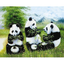 Load image into Gallery viewer, 5D Diamond Painting Panda Green Bamboo Animal Round Full Drill Cartoon Children DIY Mosaic Embroidery Cross Stitch Rhinestone