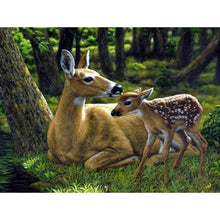 Load image into Gallery viewer, DIY 5D Diamond Painting Deer In Nature Forest Full Round Mosaic Animal Diamond Embroidery Cross Stitch Mosaic Rhinestones Decor - SallyHomey Life's Beautiful