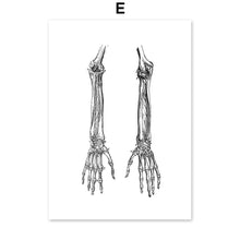 Load image into Gallery viewer, Skeleton Muscle Fingers Eye Black And White Anatomy Wall Art Canvas Painting Nordic Posters And Prints Wall Pictures Decor - SallyHomey Life's Beautiful