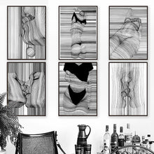 Load image into Gallery viewer, Kiss -Wall Art Canvas Painting Nordic Posters And Prints Wall Pictures For Living Room Decor - SallyHomey Life's Beautiful