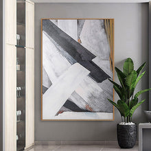 Load image into Gallery viewer, Oil painting canvas black and white lienzos cuadros decorativos pictures abstract moderne painting canvas custom artwork large - SallyHomey Life's Beautiful