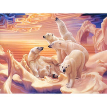 Load image into Gallery viewer, DIY 5D Diamond Painting Polar Bear Full Round Drill Diamond Embroidery Cross Stitch Mosaic Animal Picture Rhinestone Home Decor - SallyHomey Life's Beautiful