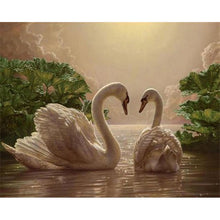 Load image into Gallery viewer, DIY 5D Diamond Painting Swan Landscape Full Round Diamond Embroidery Animal Mosaic Rhinestones Cross Stitch Picture Home Decor - SallyHomey Life's Beautiful