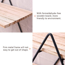 Load image into Gallery viewer, Rustic Wood Wall Floating Shelves Decorative Wall Shelf 3 Tier Geometric Diamond Wall