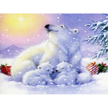 Load image into Gallery viewer, DIY 5D Diamond Painting Polar Bear Full Round Drill Diamond Embroidery Cross Stitch Mosaic Animal Picture Rhinestone Home Decor - SallyHomey Life's Beautiful