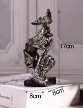 Load image into Gallery viewer, Nordic Silence Is Gold Statue Resin Abstract Sculpture Figurine Home Decoration Modern Art Office Desk Decoration Wedding Gifts
