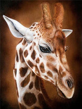 Load image into Gallery viewer, 5D Diamond Painting Cross Stitch DIY Giraffe Full Round Drill Daimond Embroidery Rhinestone Kits Mosaic Animal Wall Art - SallyHomey Life's Beautiful