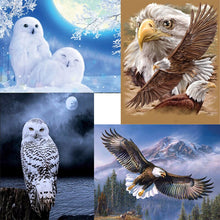 Load image into Gallery viewer, DIY Eagle 5D Diamond Painting Owl Diamond Embroidery Animal Cross Stitch Kits Full Round Drill Mosaic Art Wall Home Decor - SallyHomey Life's Beautiful