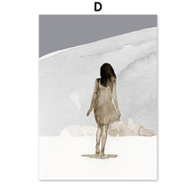 Load image into Gallery viewer, Abstract Fashion Blush Girl Quiet ReminderWall Art Canvas Painting Nordic Posters And Prints Wall Pictures For Living Room Decor - SallyHomey Life's Beautiful
