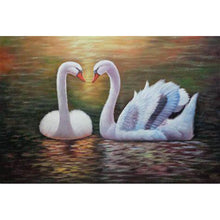 Load image into Gallery viewer, DIY 5D Diamond Painting Swan Animal Full Round Mosaic Cross Stitch Kit Diamond Embroidery Picture Rhinestone Wall Home Decor