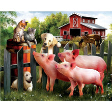 Load image into Gallery viewer, DIY 5D Diamond Painting Dog Diamond Embroidery Farm Animal Cross Stitch Kit Full Round Drill Mosaic Wall Sticker Gift