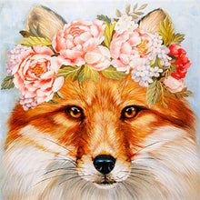 Load image into Gallery viewer, DIY 5D Diamond Painting Cat In Flower Wreath Diamond Embroidery Cross Stitch Animal Mosaic Full Round Rhinestones Home Decor - SallyHomey Life's Beautiful