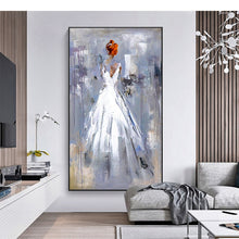 Load image into Gallery viewer, 100% Hand Painted Abstract Romantic Oil Painting On Canvas Wall Art Frameless Picture Decoration For Live Room Home Decor Gift