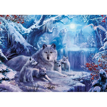 Load image into Gallery viewer, DIY 5D Diamond Painting Wolf Diamond Embroidery Animal Cross Stitch Woman Full Round Drill Mosaic Rhinestone Art Wall Decor Gift - SallyHomey Life's Beautiful