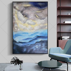 100% Handmade Newest Abstract Landscape Oil Painting Modern Home 
