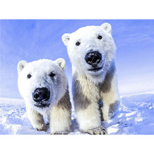 Load image into Gallery viewer, DIY 5D Diamond Painting Polar Bear Full Round Drill Diamond Embroidery Cross Stitch Mosaic Animal Picture Rhinestone Home Decor - SallyHomey Life's Beautiful