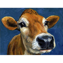 Load image into Gallery viewer, DIY 5D Diamond Painting Cow Cross Stitch Paintings Full Round Diamond Embroidery Farm Animal Mosaic Rhinestone Wall Sticker Gift - SallyHomey Life's Beautiful