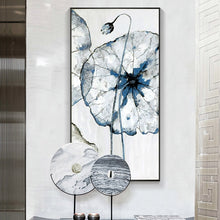 Load image into Gallery viewer, 100% Hand Painted Abstract Lotus leaf Oil Painting On Canvas Wall Art Frameless Picture Decoration For Live Room Home Decor Gift