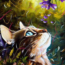 Load image into Gallery viewer, DIY 5D Diamond Painting Cat Face Animal Mosaic Diamond Embroidery Cross Stitch Full Round Rhinestone Art Wall Sticker Home Decor - SallyHomey Life's Beautiful