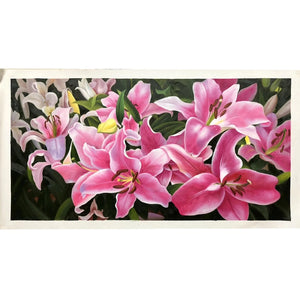 100% Hand Painted Realist Flower Art Oil Painting On Canvas Wall Art Frameless Picture Decoration For Live Room Home Decor Gift