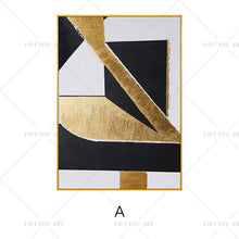 Load image into Gallery viewer, π₯ π₯ 100% Hand Painted Golden Line Sandy City Abstract Painting  Modern Art Picture Living Room Modern Cuadros Canvas Art High Quality