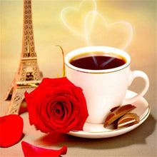 Load image into Gallery viewer, DIY 5D Diamond Painting Flowers Cross Stitch Coffee Cup Full Round Diamond Embroidery Kits Rhinestone Mosaic Home Decor Wall Art