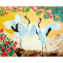 Load image into Gallery viewer, DIY 5D Diamond Painting Crane Animal Mosaic Cross Stitch Full Round Drill Diamond Embroidery Rhinestones Picture Decor Home