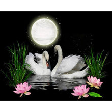 Load image into Gallery viewer, DIY 5D Diamond Painting Swan Landscape Full Round Diamond Embroidery Animal Mosaic Rhinestones Cross Stitch Picture Home Decor - SallyHomey Life's Beautiful