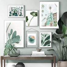 Load image into Gallery viewer, Cactus Lotus Leaf Tree ABstract Painting Wall Art Canvas Painting Nordic Posters And Prints Wall Pictures For Living Room Decor - SallyHomey Life's Beautiful