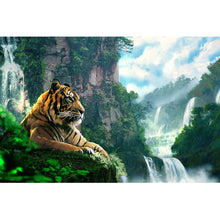 Load image into Gallery viewer, 5D Diamond Painting Tiger Full Round Drill Mosaic Diamond Embroidery Cross Stitch Animal rhinestones DIY Wall Sticker Decor Gift