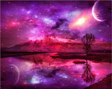 Load image into Gallery viewer, DIY 5D Diamond Painting Cross Stitch Full Round Drill Space Planet Mosaic Scenery Diamond Embroidery Rhinestones Home Decor Gift