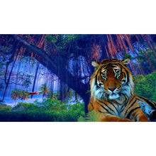 Load image into Gallery viewer, 5D Diamond Painting Tiger Full Round Drill Mosaic Diamond Embroidery Cross Stitch Animal rhinestones DIY Wall Sticker Decor Gift