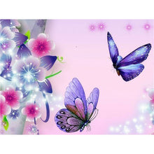 Load image into Gallery viewer, DIY 5D Diamond Painting Butterfly Flower Full Round Rhinestone Diamond Embroidery Animal Mosaic Cross Stitch Kits Decor Home