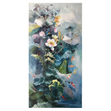 Load image into Gallery viewer, 100% Hand Painted Lotus Flowers Art Oil Painting On Canvas Wall Art Frameless Picture Decoration For Living Room Home Decor Gift