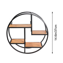 Load image into Gallery viewer, Wall Mounted Iron Shelf Round Floating Shelf Wall Storage Holder and Rack Shelf for Pantry Living Room Bedroom Kitchen Entryway