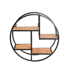 Load image into Gallery viewer, Wall Mounted Iron Shelf Round Floating Shelf Wall Storage Holder and Rack Shelf for Pantry Living Room Bedroom Kitchen Entryway
