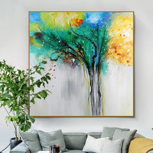 Load image into Gallery viewer, 100% Hand Painted Abstract Trees Art Oil Painting On Canvas Wall Art Wall Adornment Pictures Painting For Live Room Home Decor