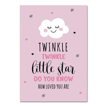 Load image into Gallery viewer, Cartoon Moon Canvas Art Poster Nursery Quotes Decorative Print Wall Painting Decoration Picture Nordic Kid Baby Bedroom Decor - SallyHomey Life's Beautiful
